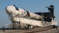 El cohete Falcon 9 de SpaceX en el Centro Espacial Kennedy, en Cabo Cañaveral, Florida. El cohete Falcon 9 de SpaceX en el Centro Espacial Kennedy, en Cabo Cañaveral, Florida.