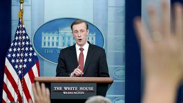 Jake Sullivan, asesor de seguridad nacional de la Casa Blanca, habla con la prensa sobre la crisis de Ucrania, en Washington.&nbsp;