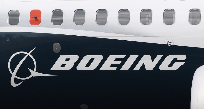 Vista del logotipo de Boeing, el mayor fabricante aeronáutico mundial.