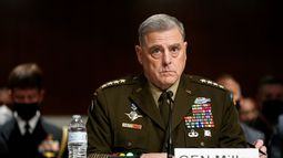 El general Mark Milley, jefe del Estado Mayor Conjunto, durante un interrogatorio en el Senado.