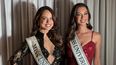 Melanie Shiraz, Miss Israel, y Karla Gacigalupo, Miss Perú, posan juntas durante su encuentro en Miami.