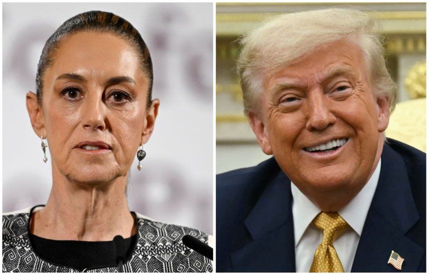 La presidenta mexicana Claudia Sheinbaum y el presidente de Estados Unidos Donald Trump.