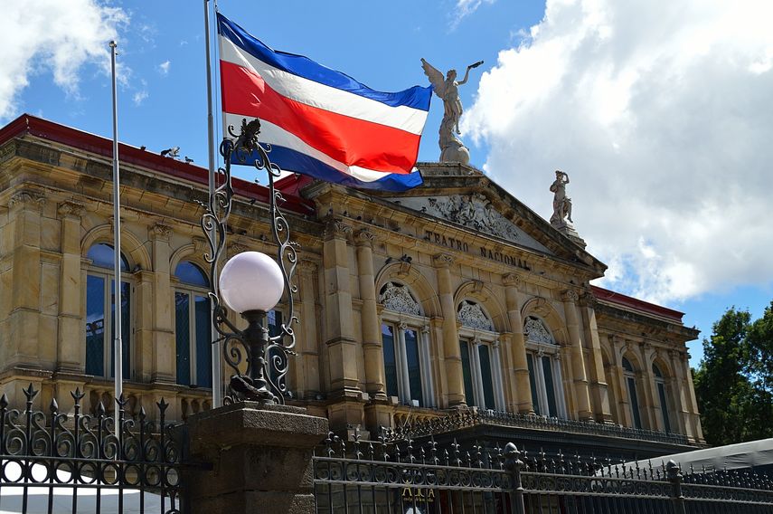 Fachada del Teatro Nacional, en Costa Rica.&nbsp;