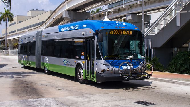 En Miami-Dade nuevos autobuses cero emisión.&nbsp;