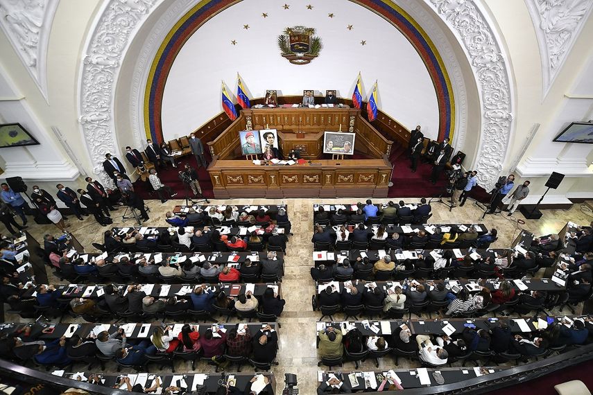 Sesión de la Asamblea Nacional (AN) chavista.
