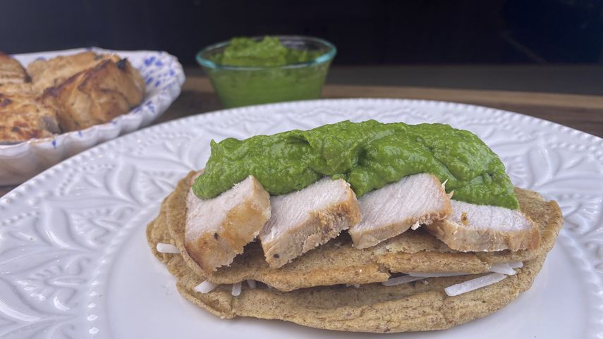 Cachapas &nbsp;con Cerdo Fresco Adobada en Cítrico.&nbsp;