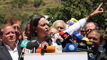 María Corina Machado, candidata presidencial,  dijo que avanza por encima de la inhabilitación. 