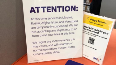 La empresa de servicios de mensajería y envíos FedEx suspende sus servicios a Venezuela.