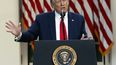 El presidente de Estados Unidos, Donald Trump, habla sobre el coronavirus en el Jard&iacute;n de Rosas de la Casa Blanca, el lunes 27 de abril de 2020 en Washington.&nbsp;