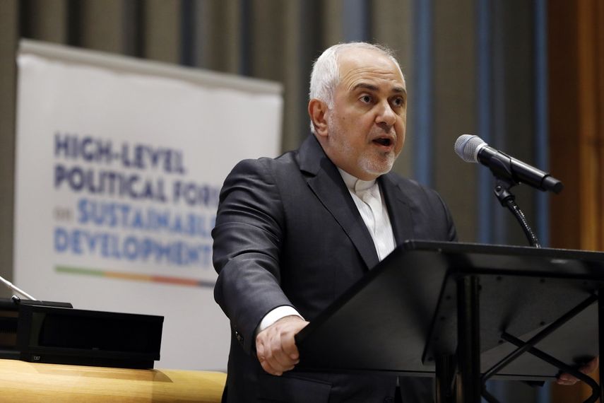 Javad Zarif, ministro de Exteriores de Ir&aacute;n, habla en la sede de Naciones Unidas el 17 de julio de 2019.