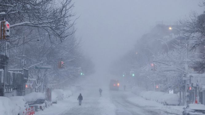 Vistas caminando por la Avenida Amsterdam, en el barrio de Hamilton Heights, en el distrito de Manhattan de la ciudad de Nueva York, el 23 de febrero de 2026.