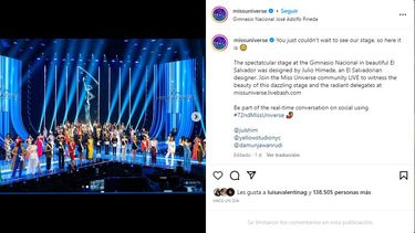 Este sábado 18 de noviembre se transmitirá la 72° edición del Miss Universo.