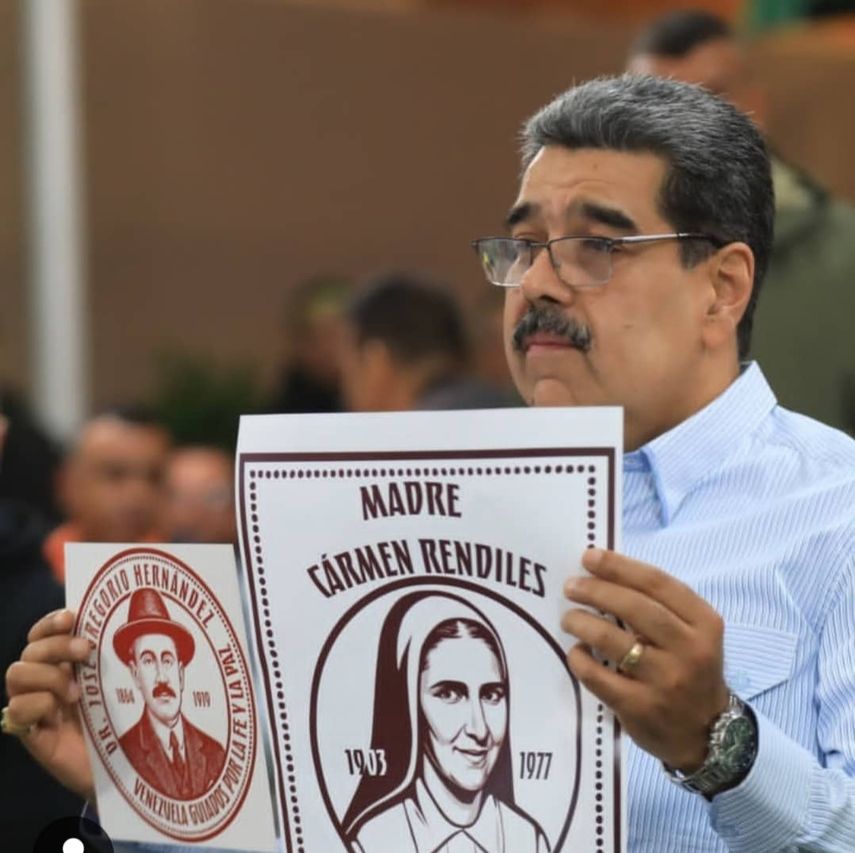Nicolás Maduro indicó: Nuestro pueblo es el pueblo de San José Gregorio Hernández, de la madre Carmen Rendiles, de Simón Bolívar. Es un pueblo de santos, santas, sabios, sabias, libertadores y libertadoras