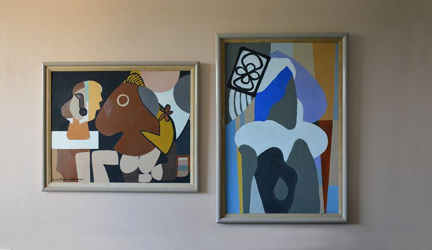 Year after year, 2024, acrílico, 24 X 30, y&nbsp;Bailarina, 1993, acrílico, 24 X 35.
