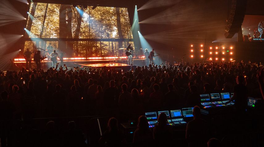 Escenario del James L. Knight Center de Miami.