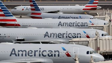 Aviones de American Airlines el el Aeropuerto Internacional Sky Harbor, en Phoenix. &nbsp; &nbsp;