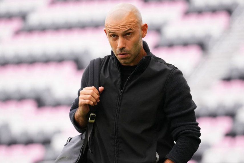 Javier Mascherano, entrenador del Inter Miami CF, llega antes del partido contra el Philadelphia Union en el Chase Stadium, el 29 de marzo de 2025 en Fort Lauderdale, Florida.&nbsp;