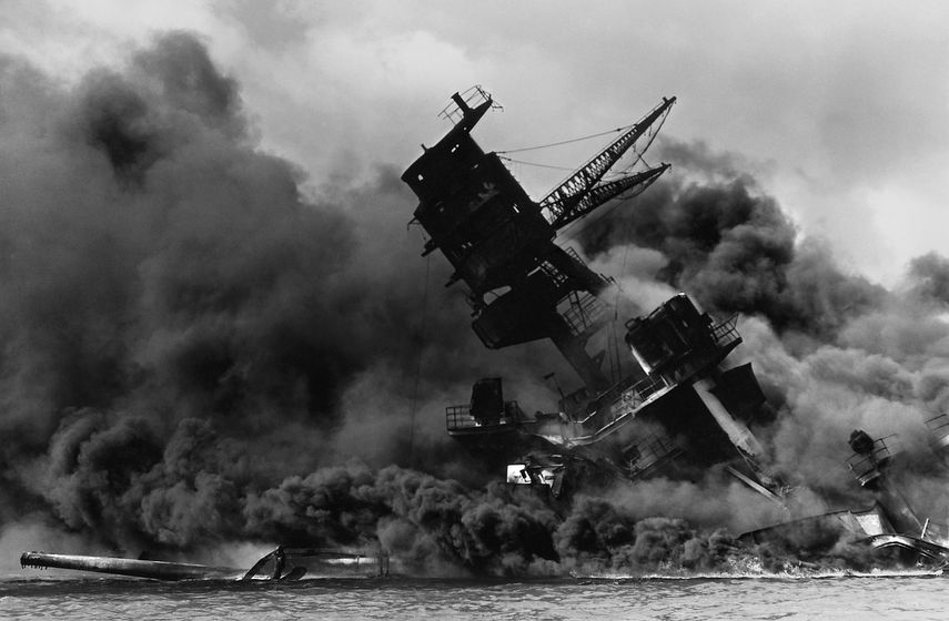 Ataque japonés a Pearl Harbor el 7 de diciembre de 1941