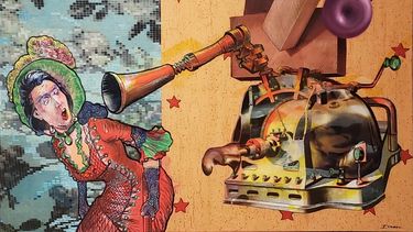 Art Attack, la obra que da título a la muestra de Ivonne Ferrer en el Kencall Art Center.