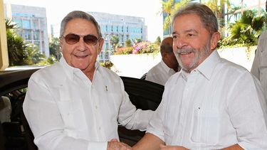 Lula da Silva de visita en La Habana el 25FEB14. 