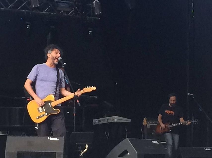 Fito Páez probando sonido en Medellín el pasado 11 de junio (TWITTER: @FitoPaezMusica)