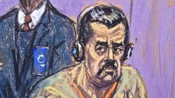 Nicolás Maduro, dictador depuesto de Venezuela, en dibujo realizado por la artista Jane Rosenberg, en una audiencia en un tribunal federal en Nueva York. Nicolás Maduro, dictador depuesto de Venezuela, en dibujo realizado por la artista Jane Rosenberg, en una audiencia en un tribunal federal en Nueva York.
