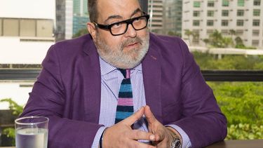 Jorge Lanata en la redacción de Diario Las Américas. (Yender Hernández)