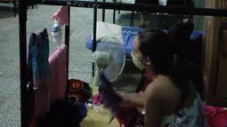 Embarazadas cubanas en un centro de aislamiento en Holguín.&nbsp;