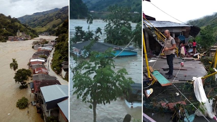 La crecida del río Cauca ha generado inundaciones y severos daños a los pobladores del municipio de Valdivia, en el noroeste de Colombia.