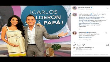 Carlos Calderón y Vanessa Lyon anuncian que serán padres.