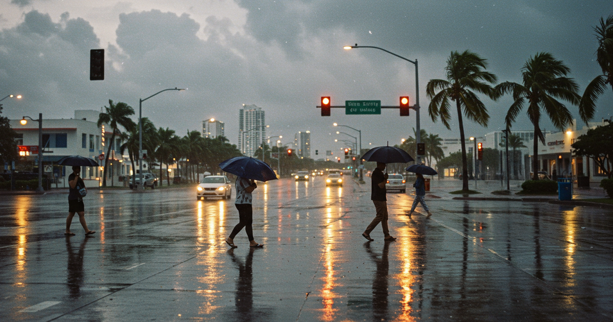 Martes con hasta 70% de probabilidades de lluvias en el sur de Florida