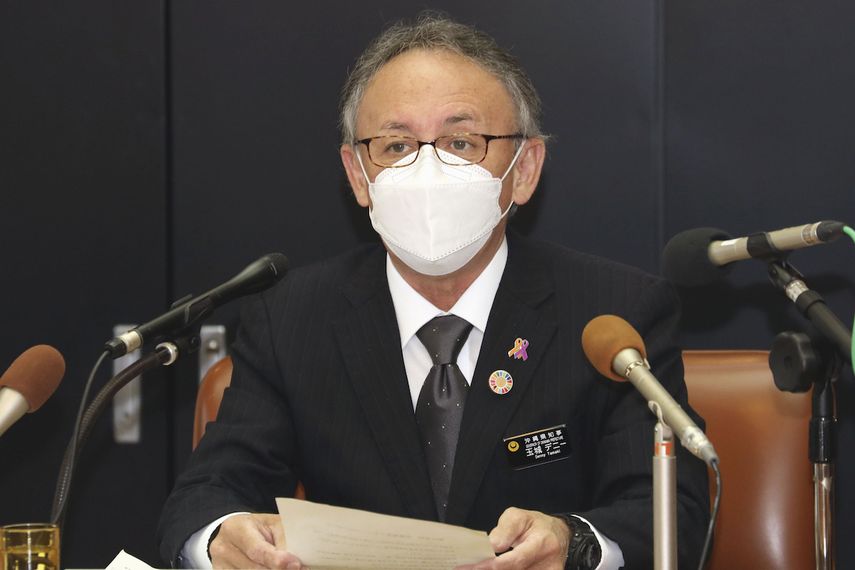 El gobernador de Okinawa Denny Tamaki en Naha, Japón, el 6 de enero del 2022.&nbsp;