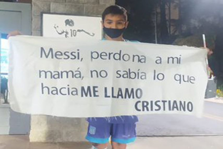 El joven Cristiano es un adolescente que vive en Argentina y le pidió perdón a Lionel Messi por llamarse como el portugués&nbsp;