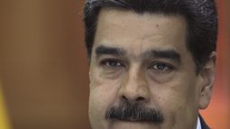 Nicolás Maduro, durante una conferenica con la prensa extranjera en el palacio presidencial de Miraflores. 