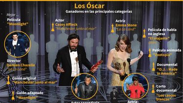 ganadores de la 89 edicion de los oscar