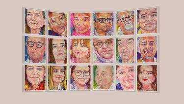 Imágenes de la exposición Rostros por los Derechos Humanos.