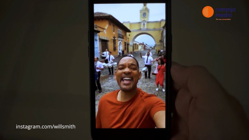 El actor Will Smith, en Antigua Guatemala, Guatemala.