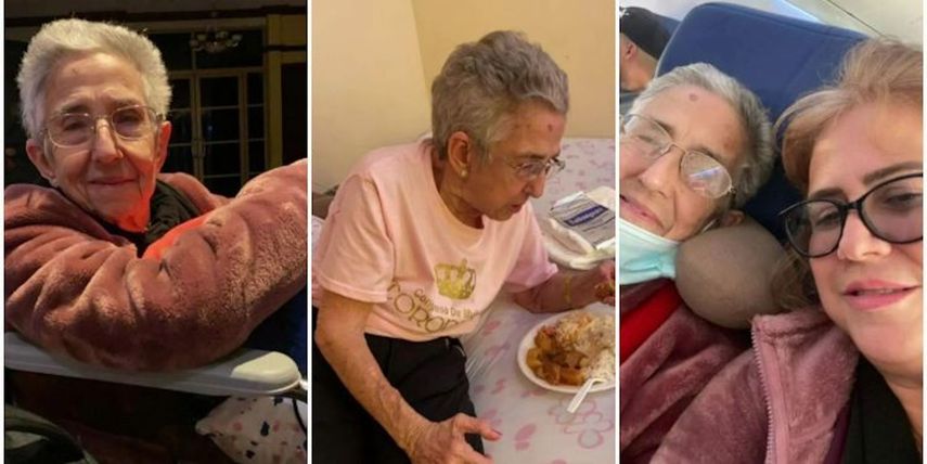 Delfina Violeta Enrique durante su travesía.