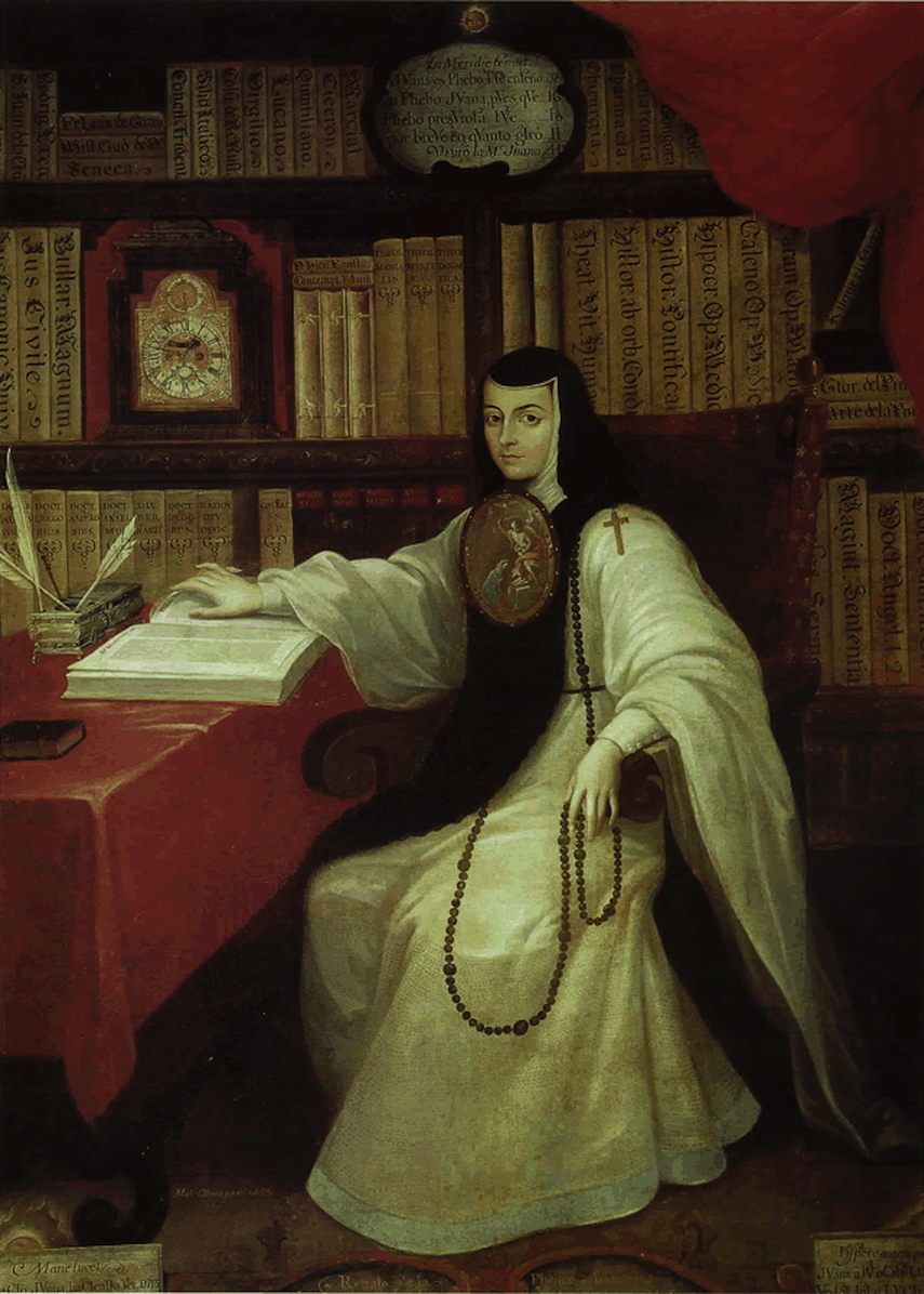 Retrato de Sor Juana Inés de la Cruz.