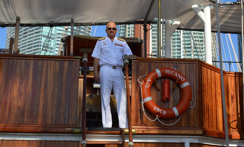 Contralmirante Santiago Barber López, secretario de la Comisión del Ministerio de Defensa para la Conmemoración del V Centenario de la Primera Vuelta al Mundo