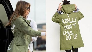 Realmente no me importa, ¿y a ti?, rezaba la frase impresa sobre la chaqueta que usó la primera dama Melania Trump en junio último en un viaje a Texas.