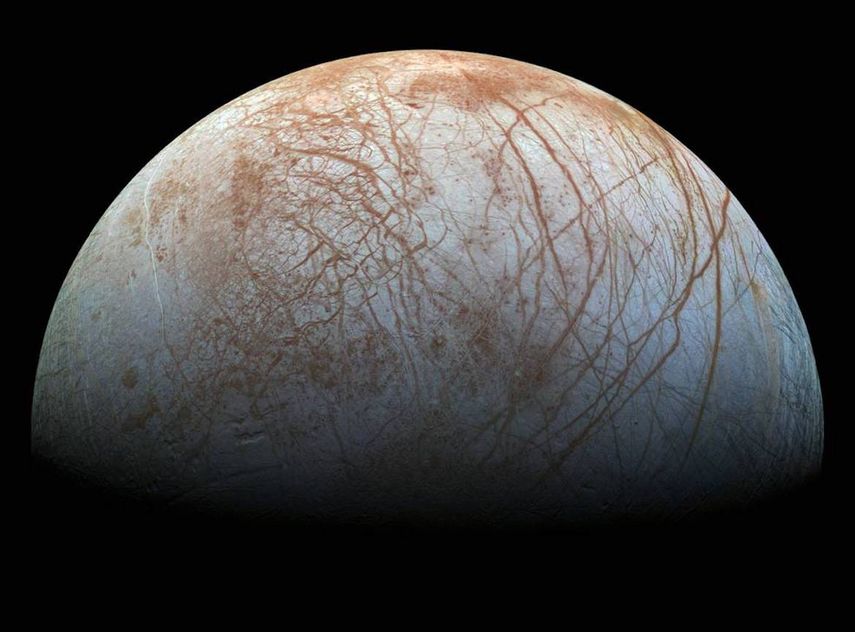 Europa, una de las lunas de Júpiter. 
