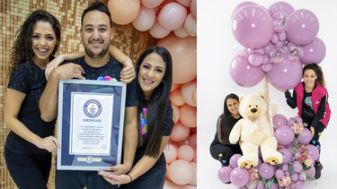 Las hermanas Genesis e Iravid Nieves, al frente de Decoraciones Globos, ganaron en 2020 con un Récord Guinness.