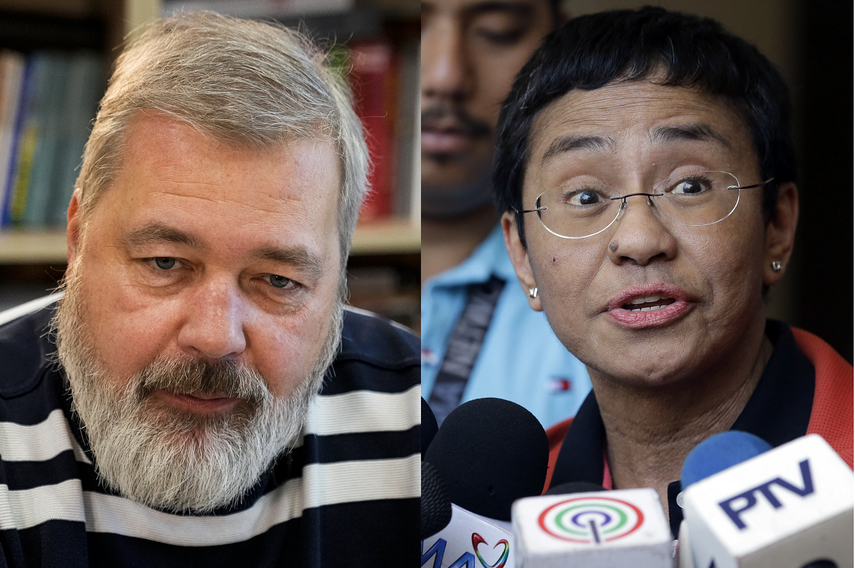 La directora general y editora de Rappler, Maria Ressa, habla con reporteros a las puertas del Tribunal Regional de Pasig, en Manila, Filipinas.&nbsp;