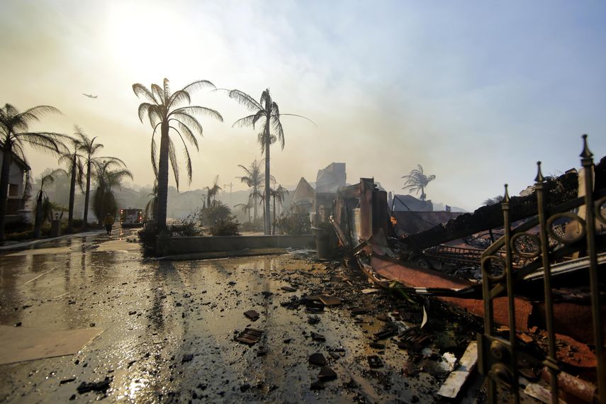 Vista de los estragos del&nbsp;incendio en Santa Rosa, California.&nbsp;