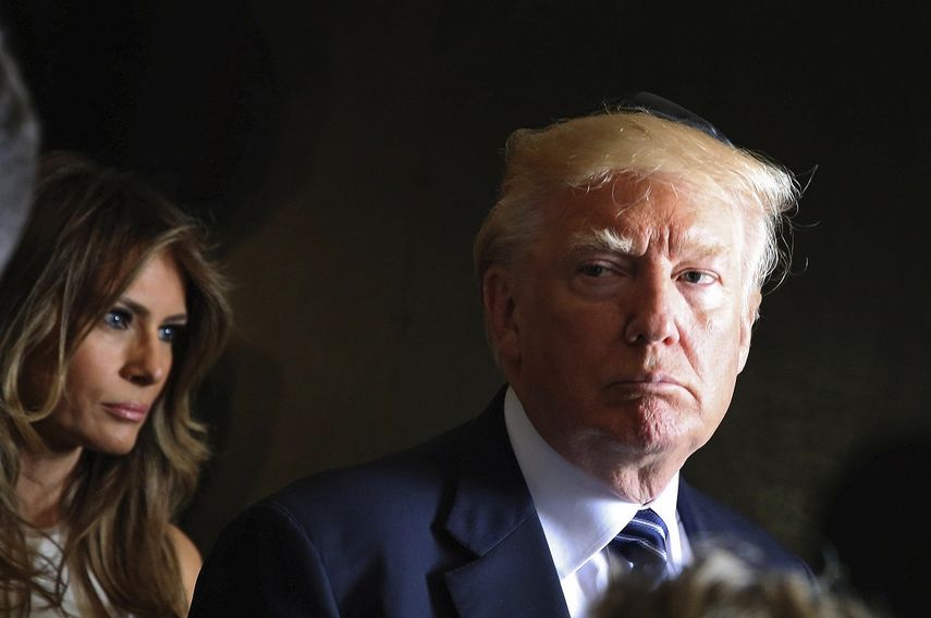 El presidente de los EEUU y su esposa, Melania Trump.