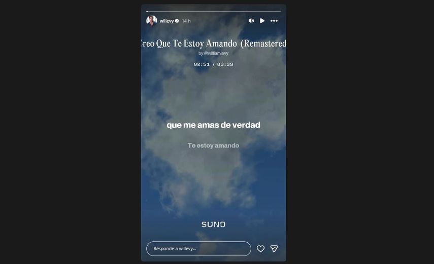 William Levy dedica canción a su novia. 
