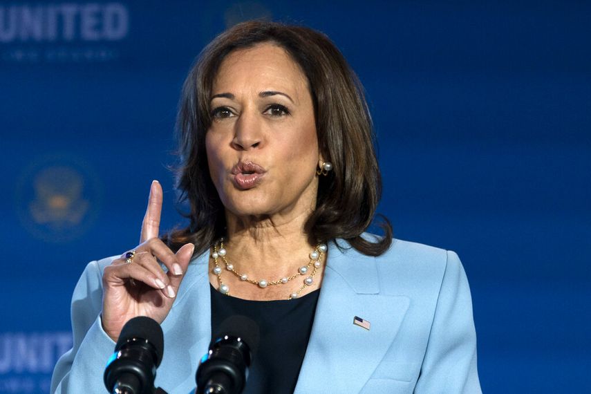 La vicepresidenta de Estados Unidos Kamala Harris habla durante un acto público el jueves 15 de septiembre de 2022, en la Casa Blanca, en Washington.&nbsp;