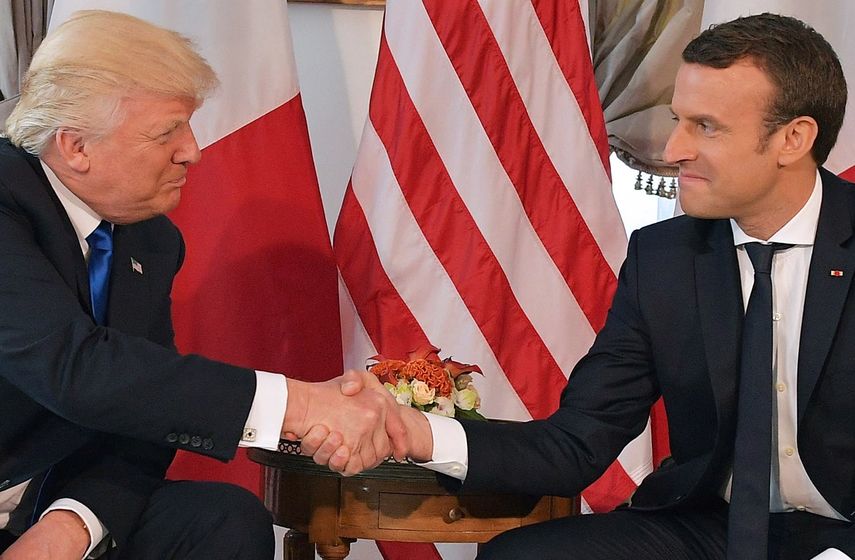 Donald Trump y&nbsp;Emmanuel&nbsp;Macron.