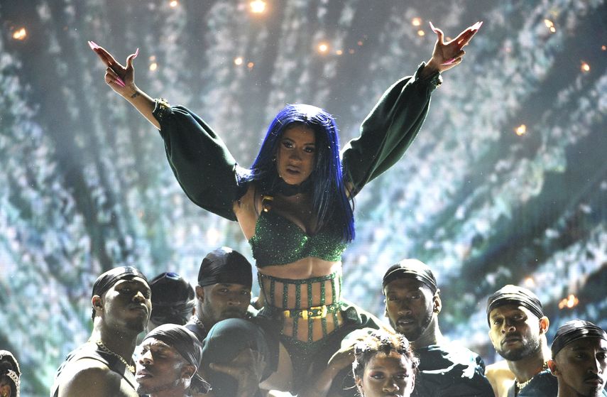 Cardi B fue una de las presentaciones de la noche.